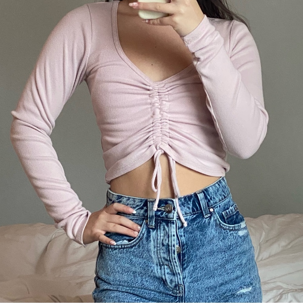 Abercrombie & Fitch Pink Cinch Shirt